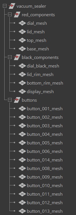 Vacuum sealer Low-poly 3D model_9