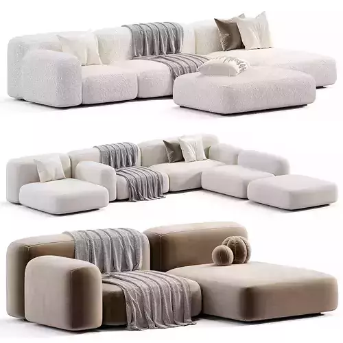 Ribbl Sofa By Divanru Low-poly 3D model