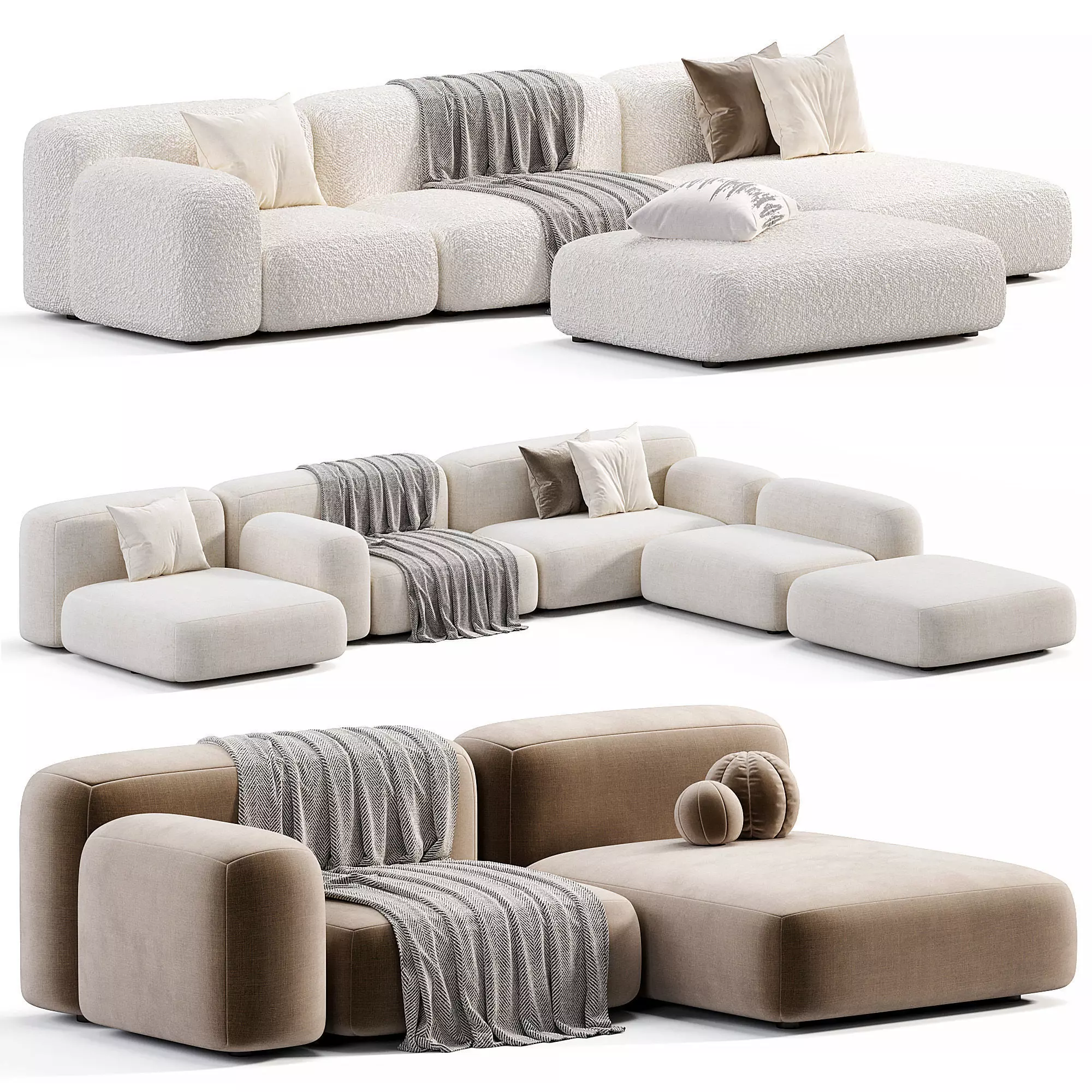 Ribbl Sofa By Divanru Low-poly 3D model_0