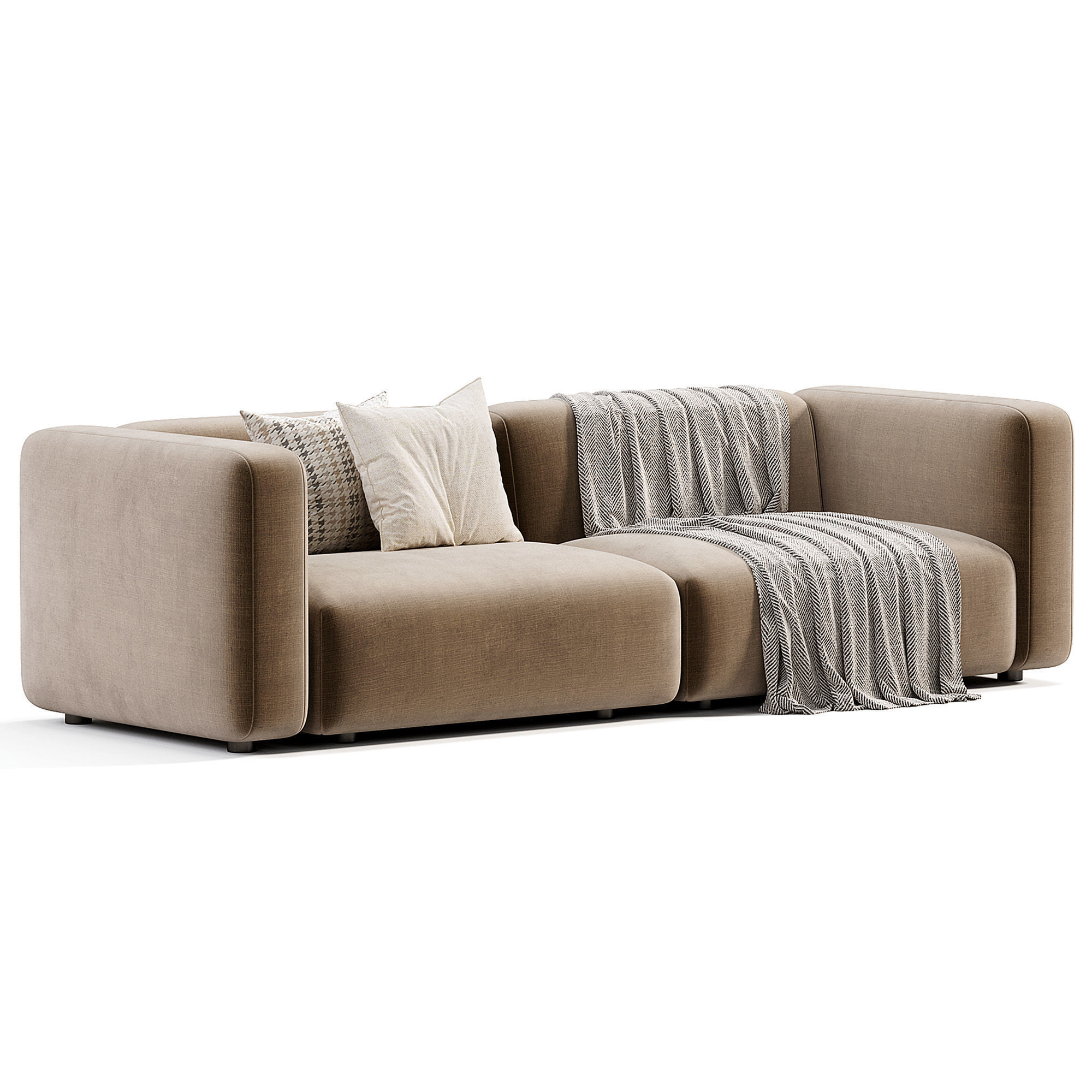 Match Sofa By Architonic Low-poly 3D model_6
