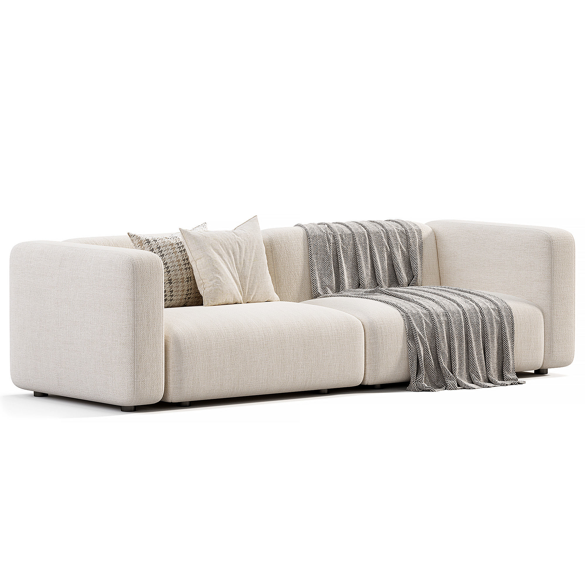 Match Sofa By Architonic Low-poly 3D model_5