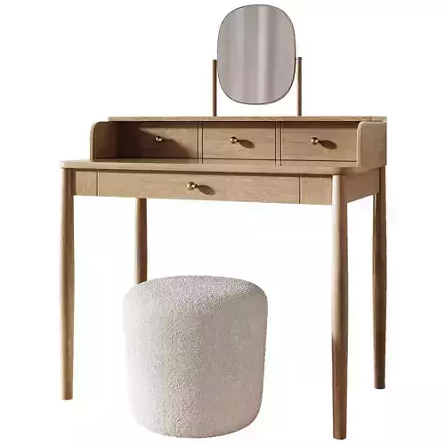 Lussan Dressing Table and SLALOM POUF