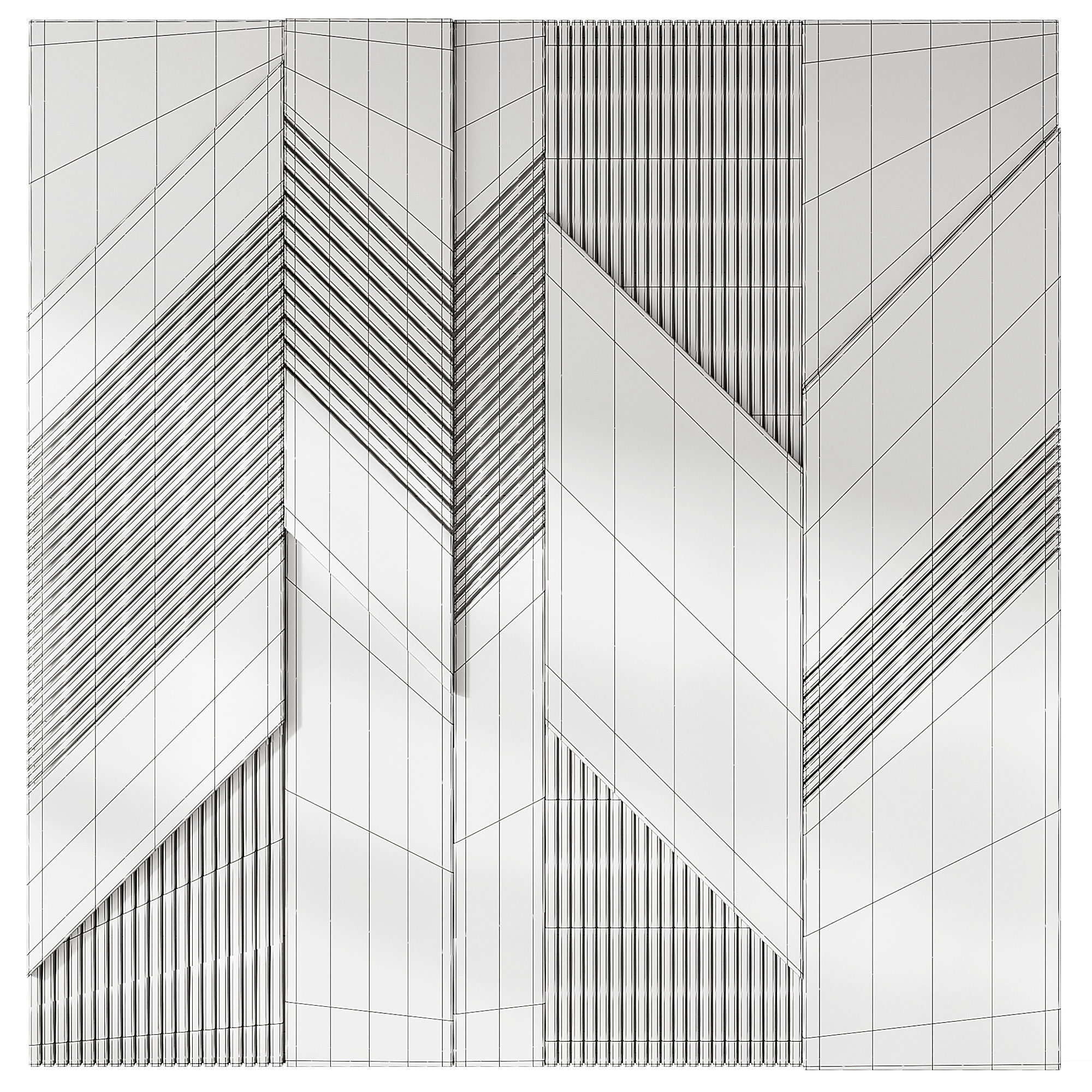 Decorative panel Low-poly 3D model_4