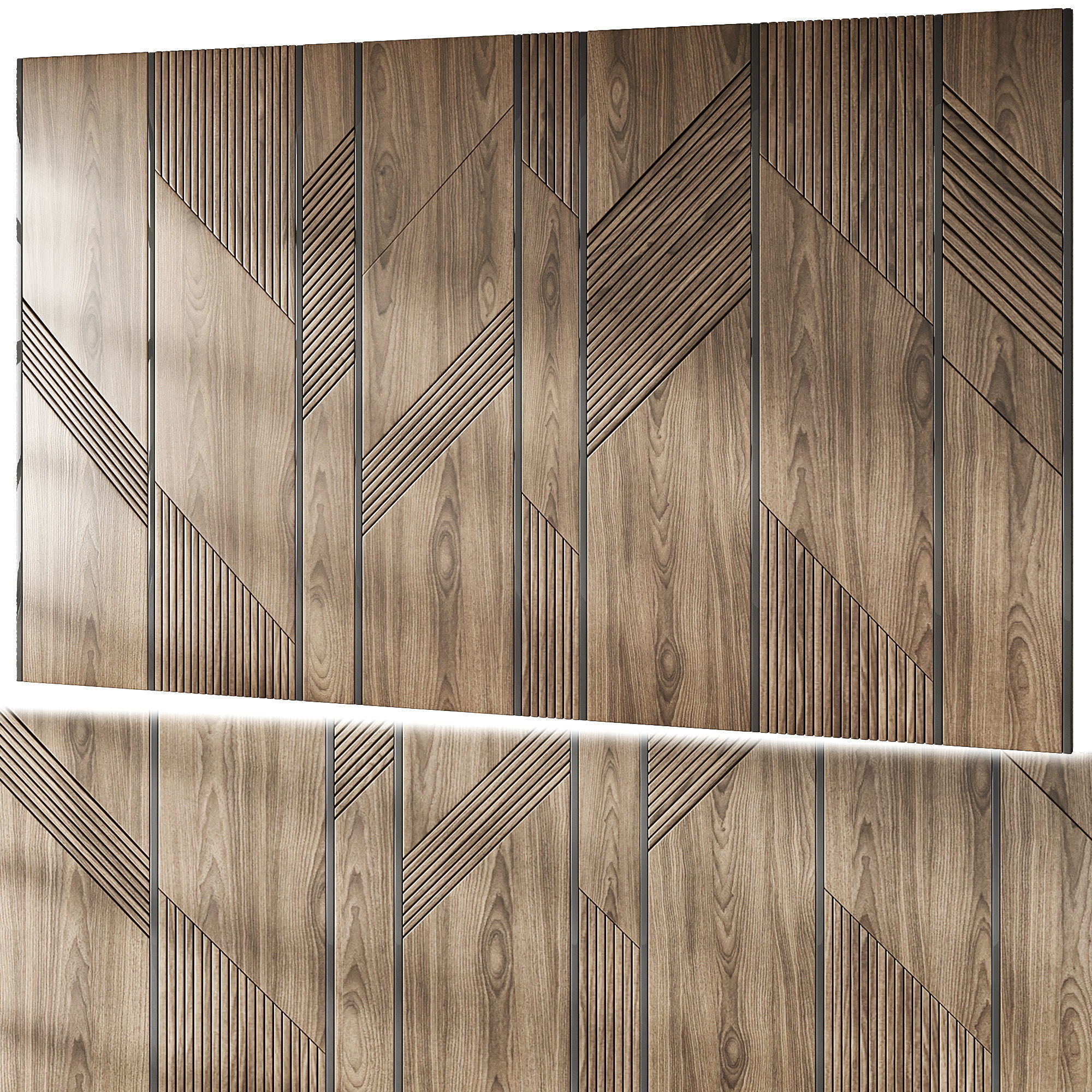 Decorative panel Low-poly 3D model_3