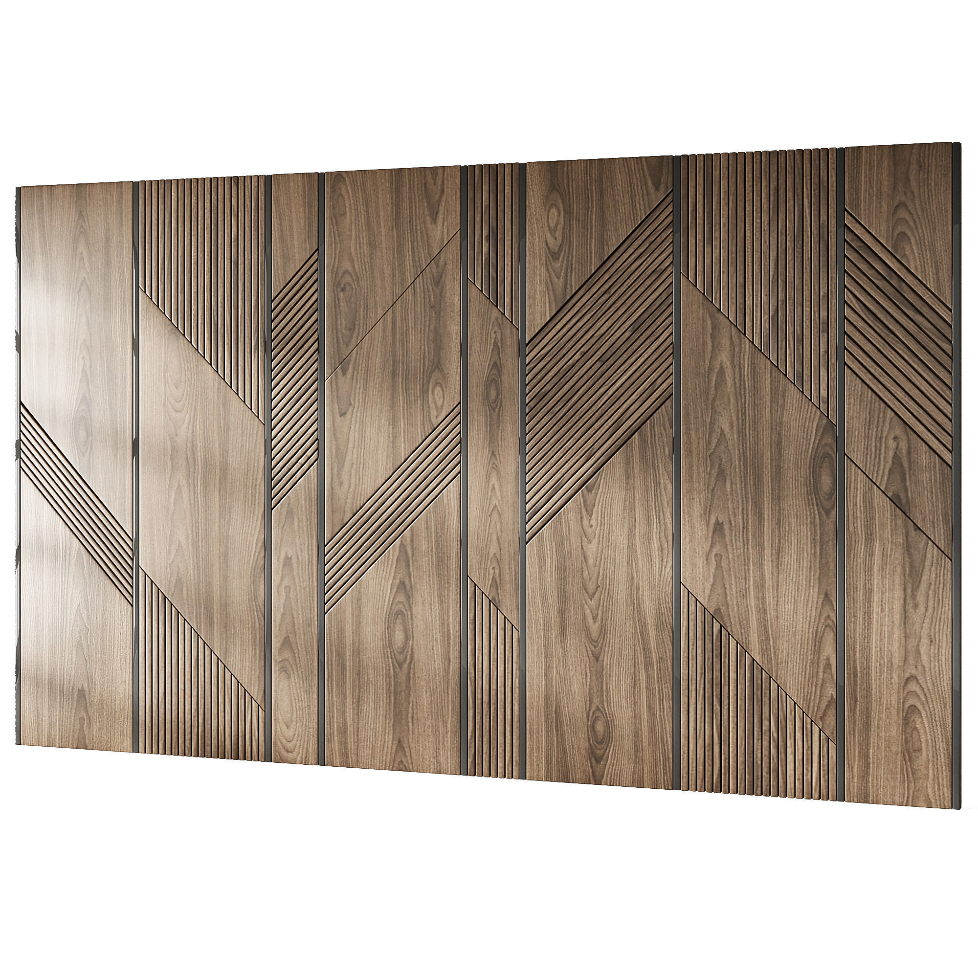 Decorative panel Low-poly 3D model_2