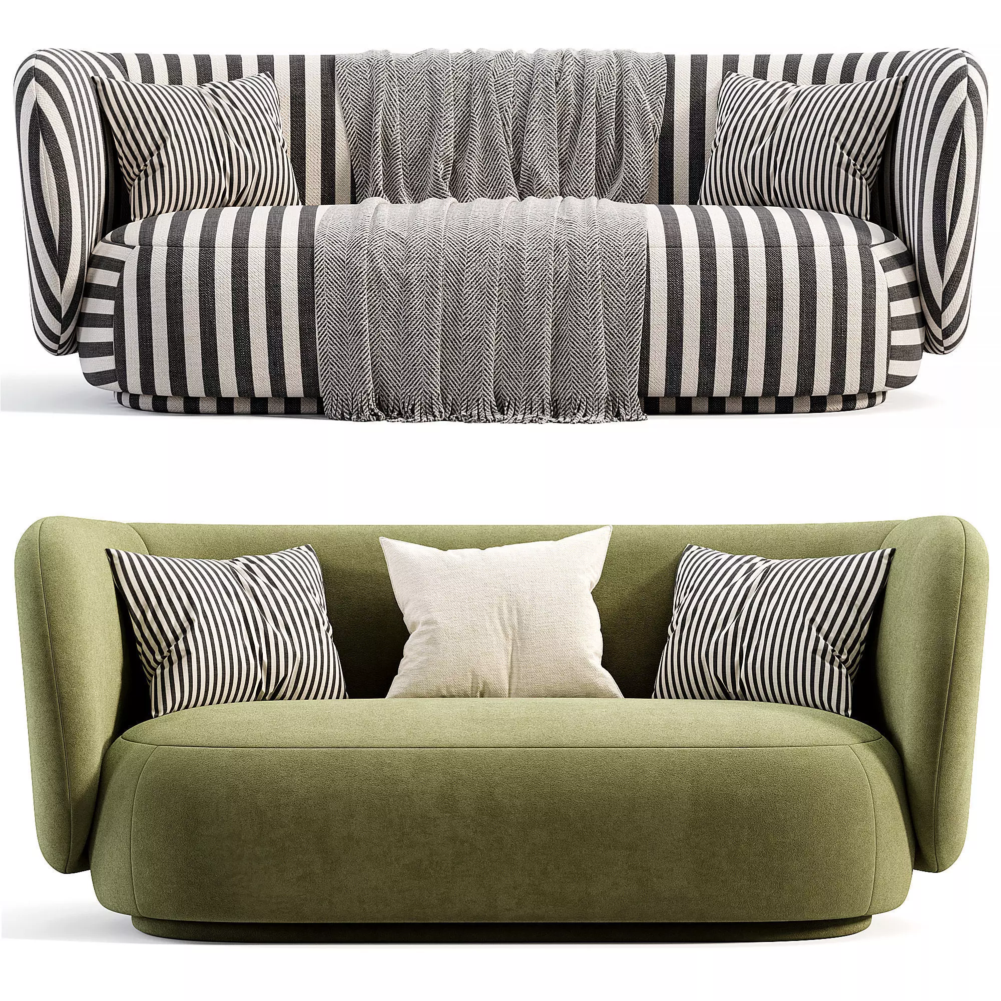 Rico Sofa Low-poly 3D model_0