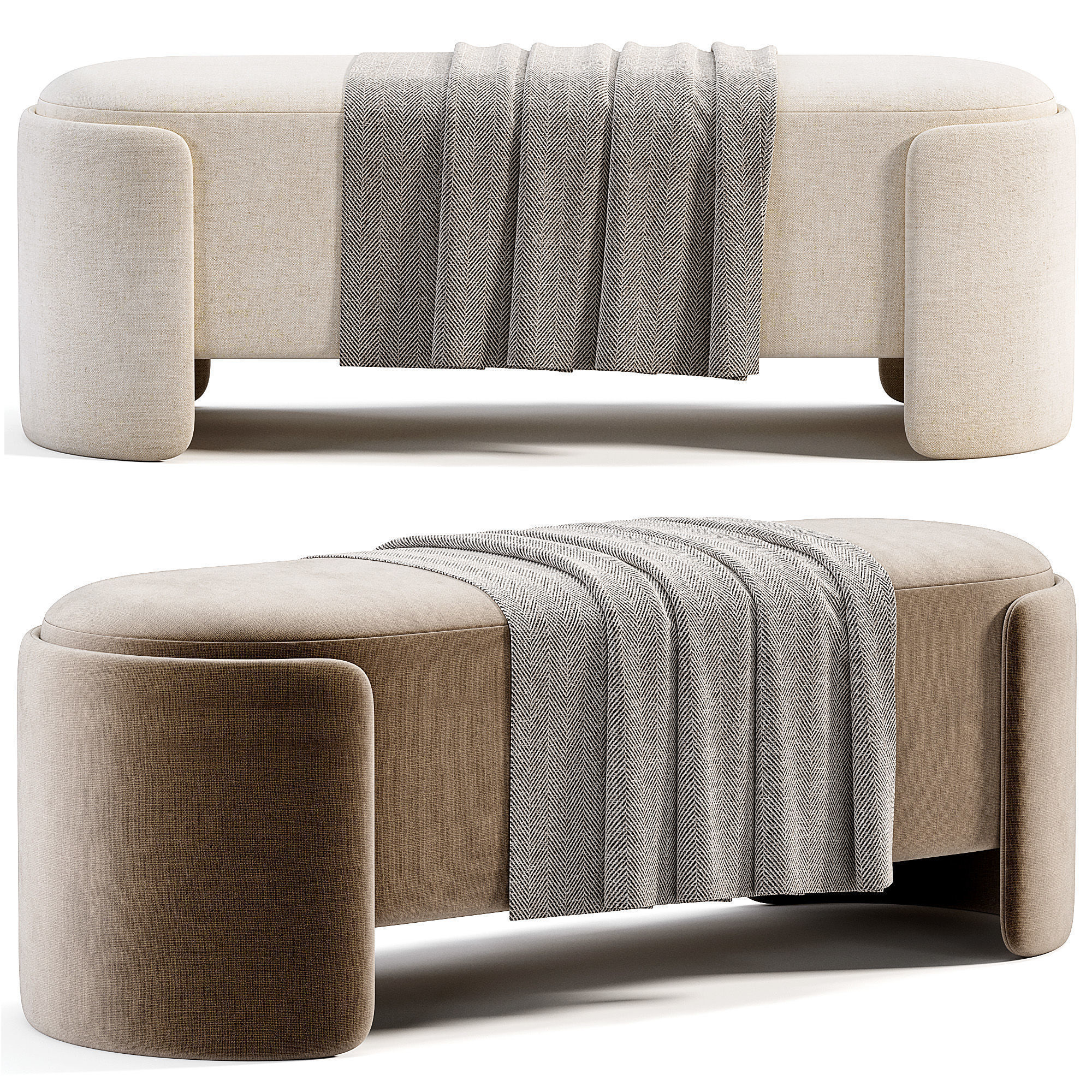 Taks Pouf Low-poly 3D model_2