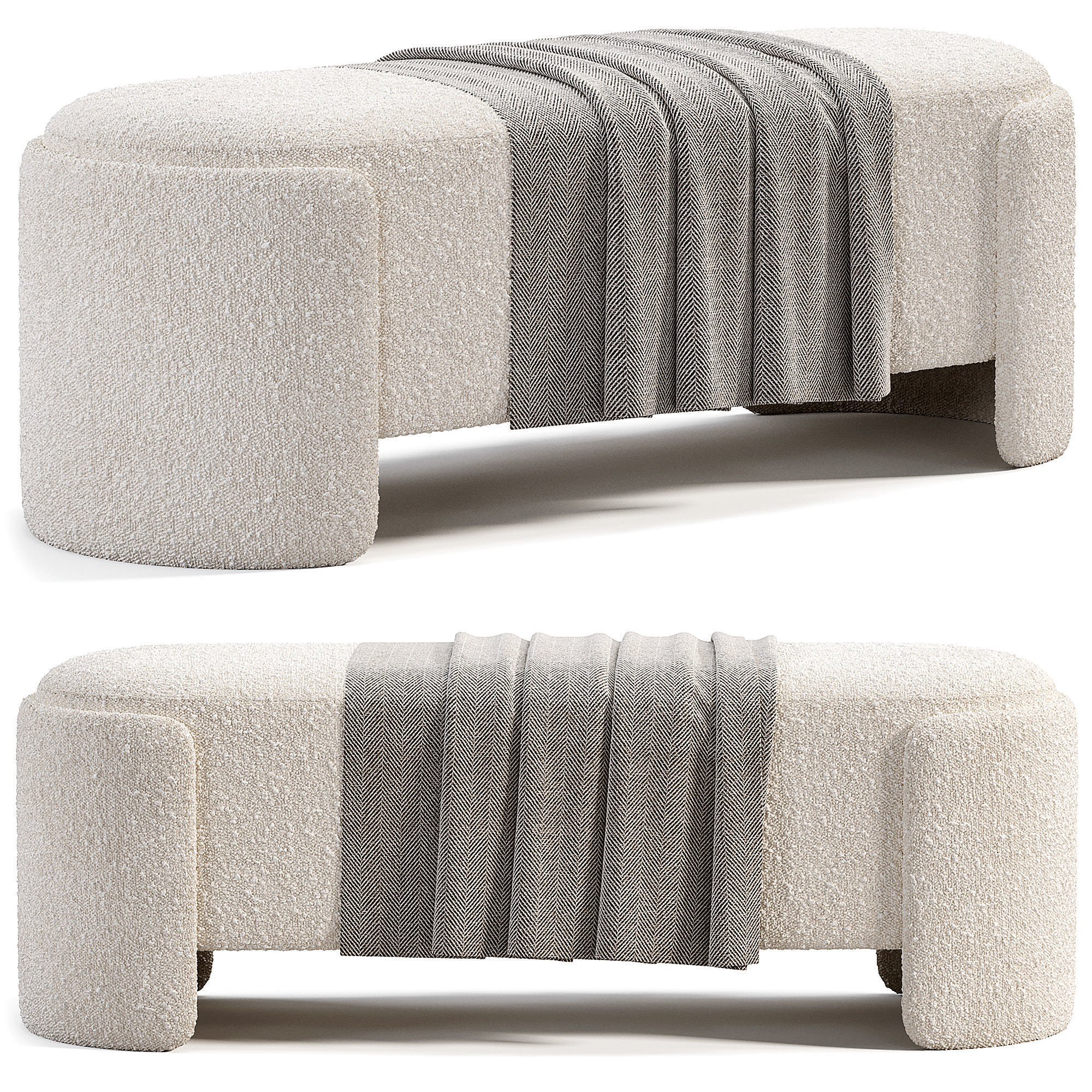 Taks Pouf Low-poly 3D model_3