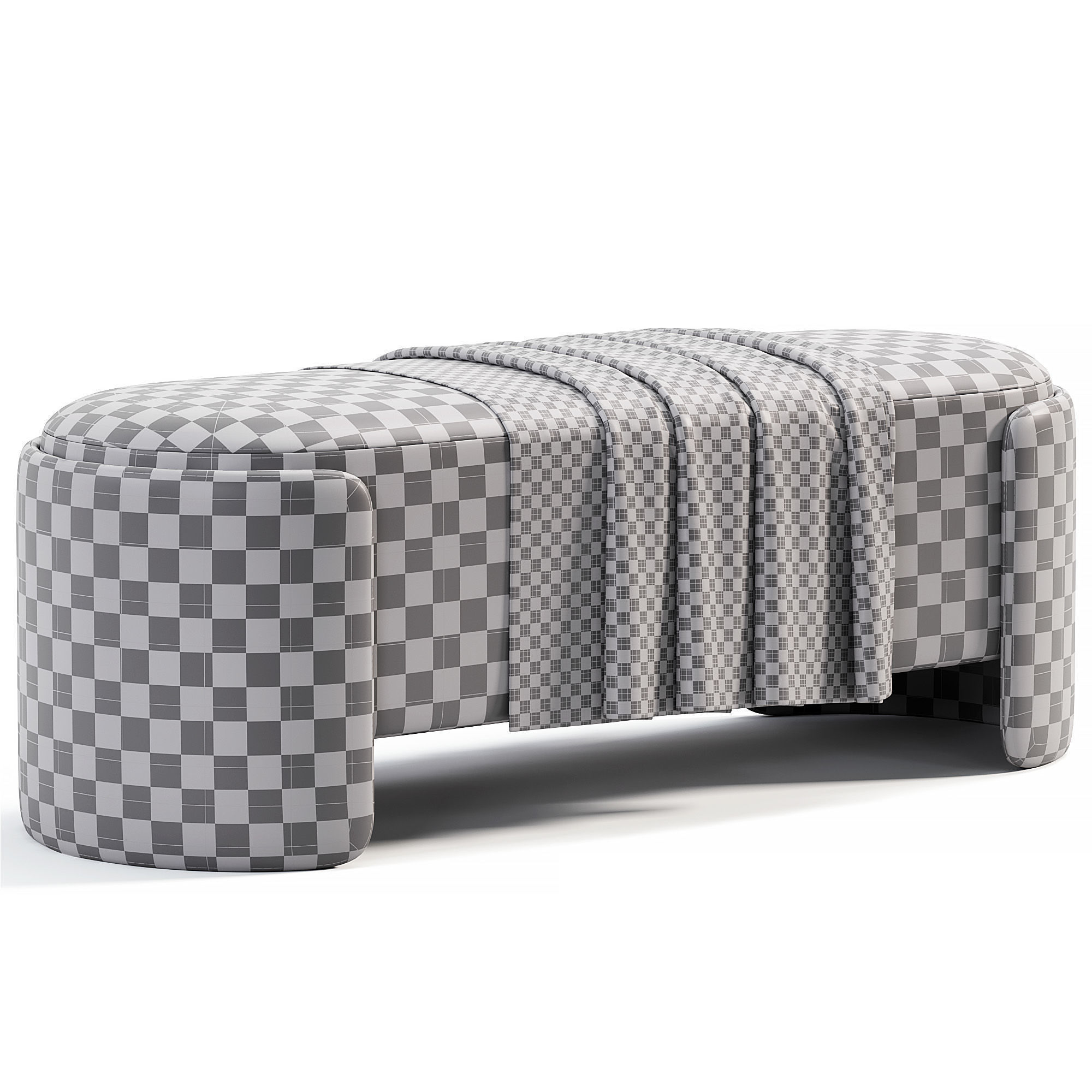 Taks Pouf Low-poly 3D model_6