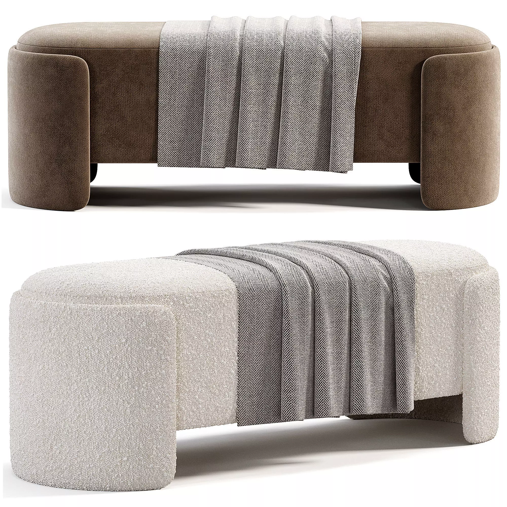 Taks Pouf Low-poly 3D model_0