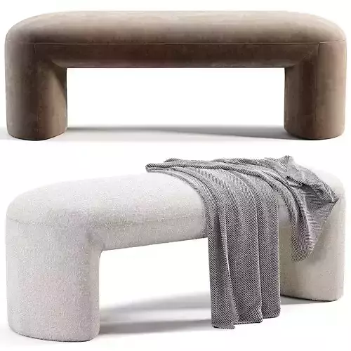 Mira Bench Pouf By Trithouse Low-poly 3D model