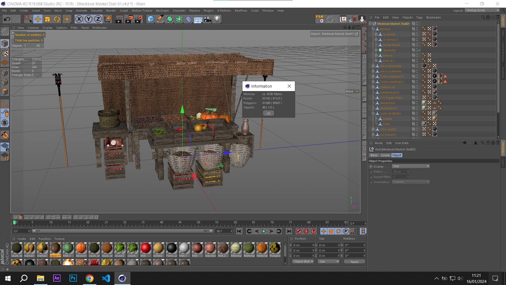 Medieval Market Stall 01 3D model_12