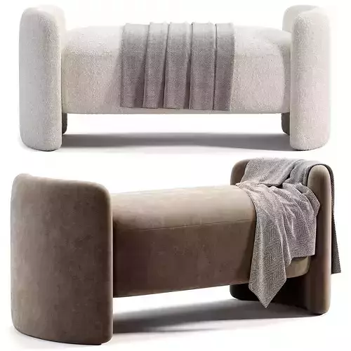 Teano Pouf Low-poly 3D model