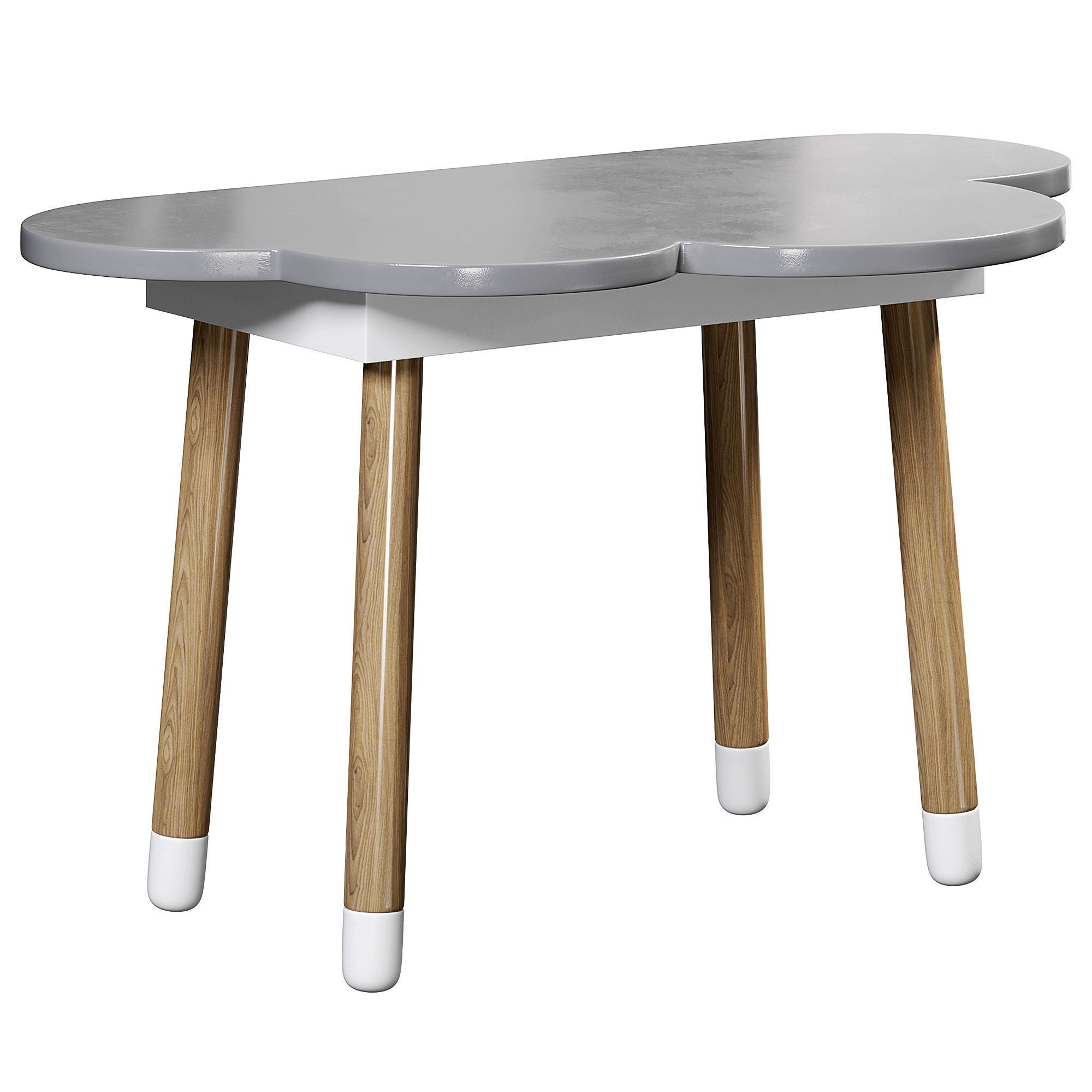 Kid table and chair set Low-poly 3D model_2