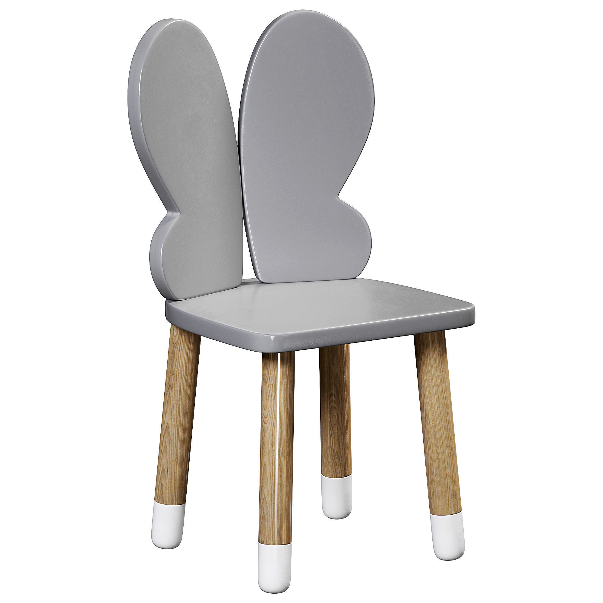 Kid table and chair set Low-poly 3D model_5