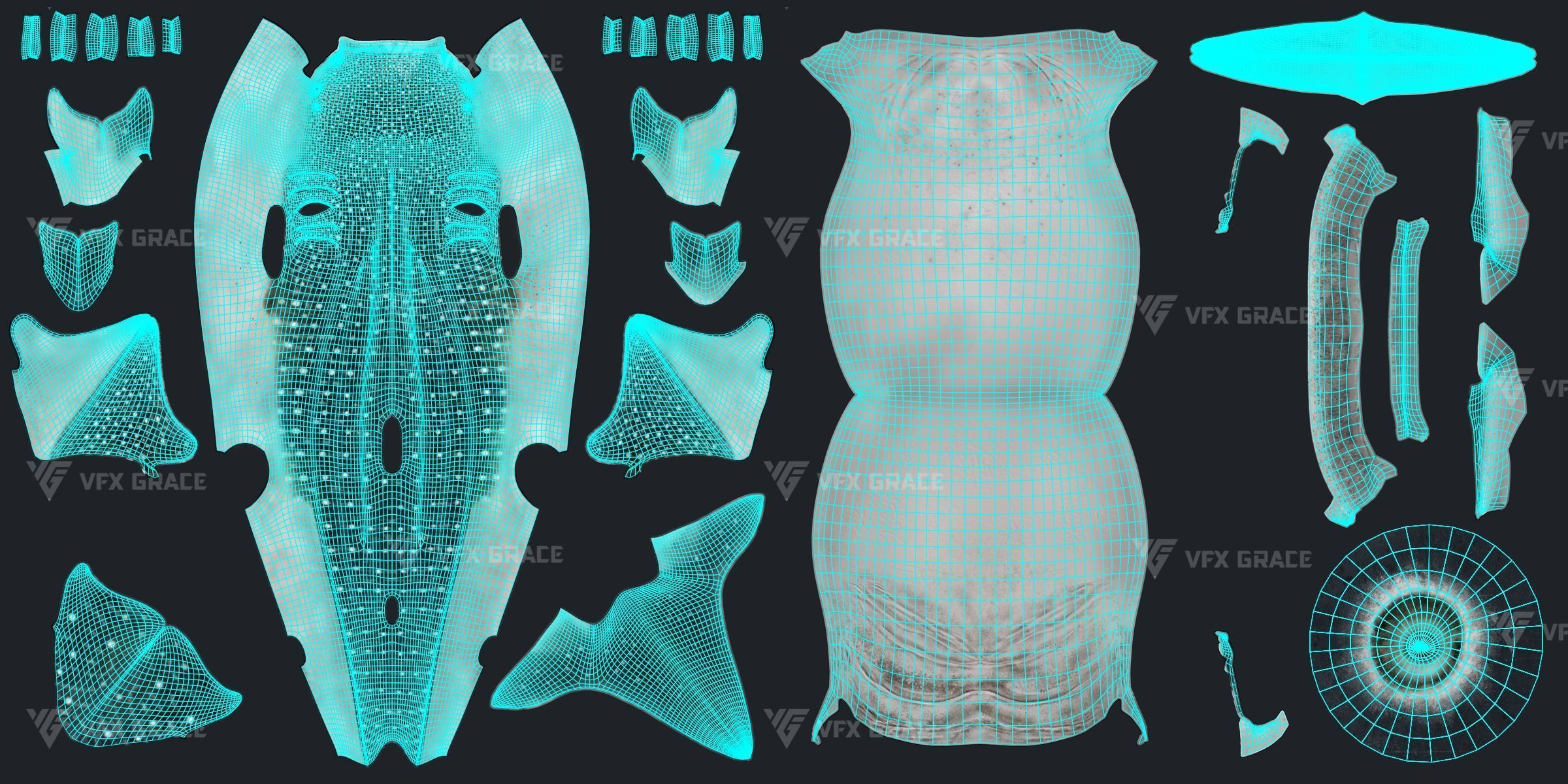 Whale Shark Animation - VFX Grace 3D model_12