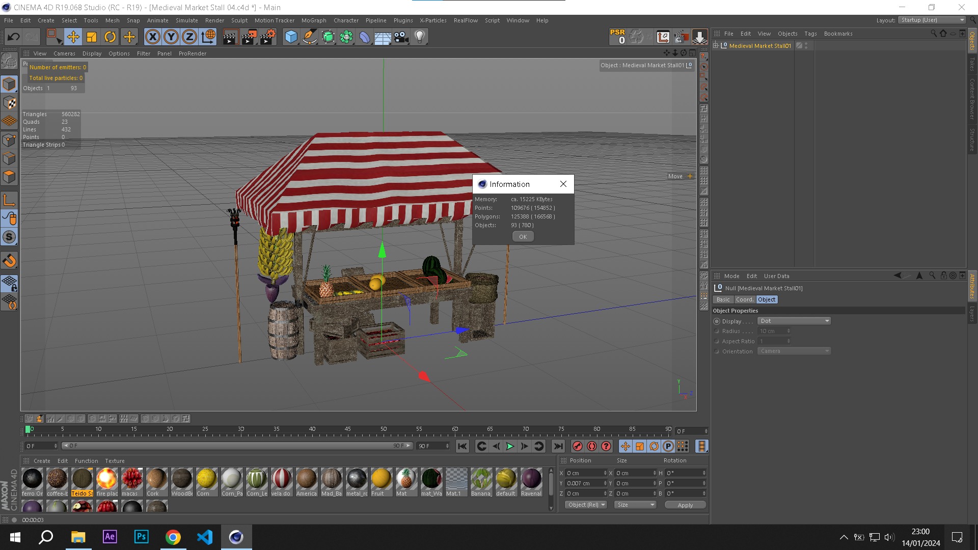 Medieval Market Stall 04 3D model_12