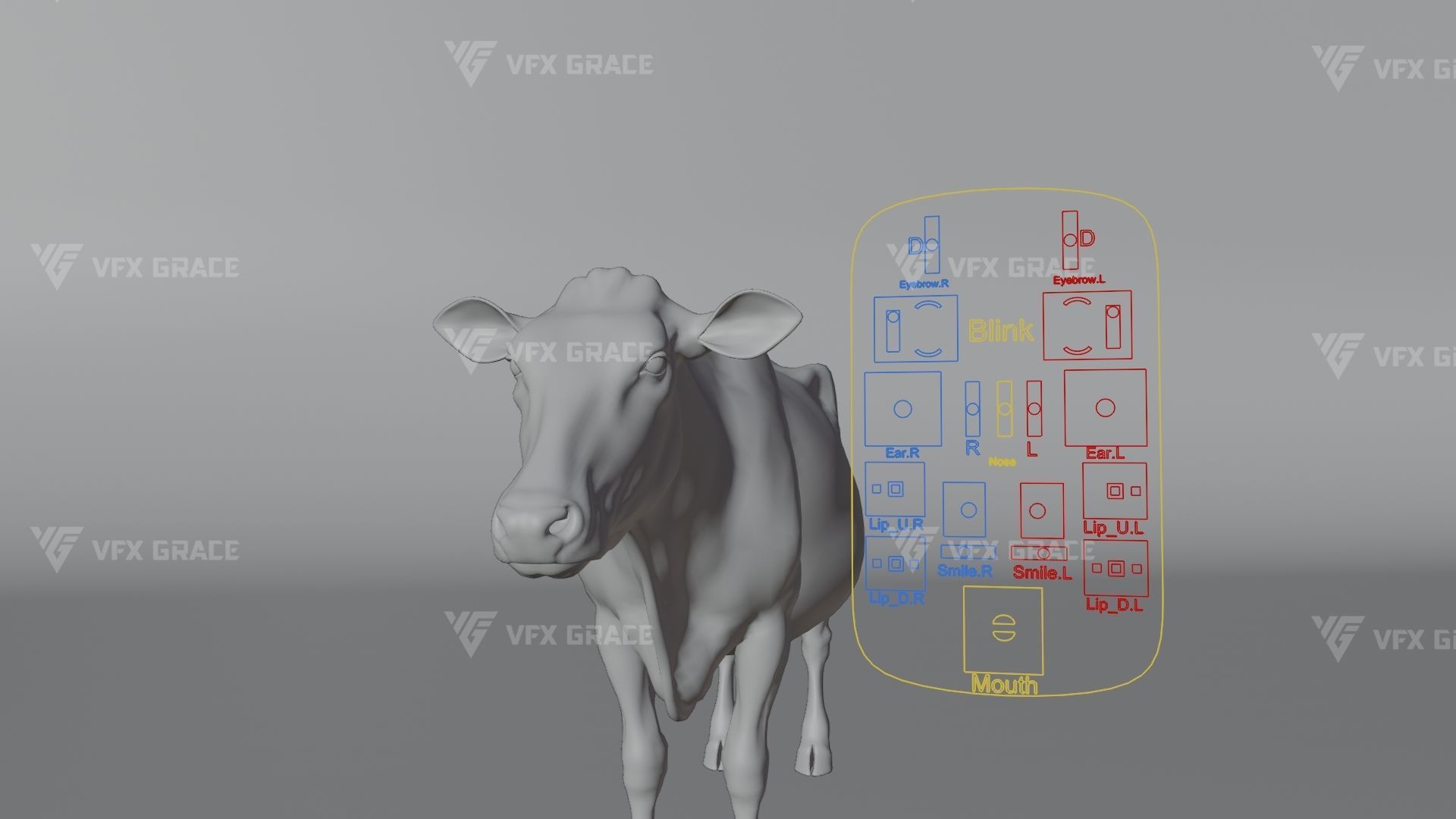 Holstein Female Animation - VFX Grace 3D model_23