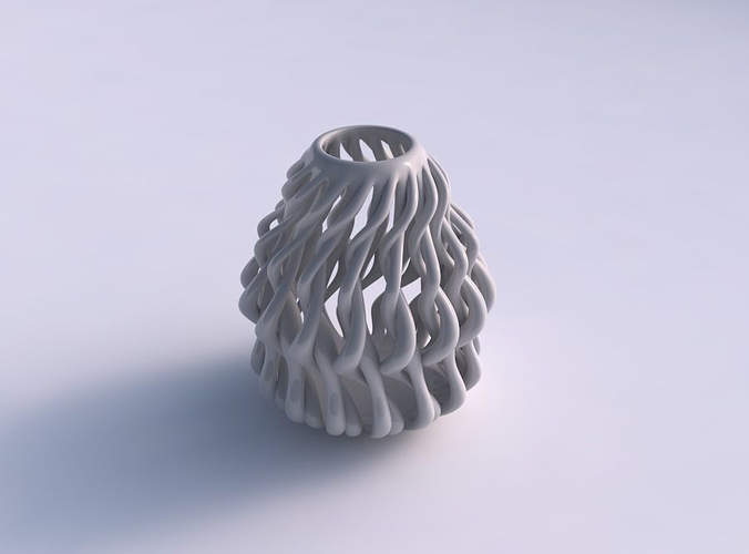 Vase taper 2 with twisted muscle structure squeezed