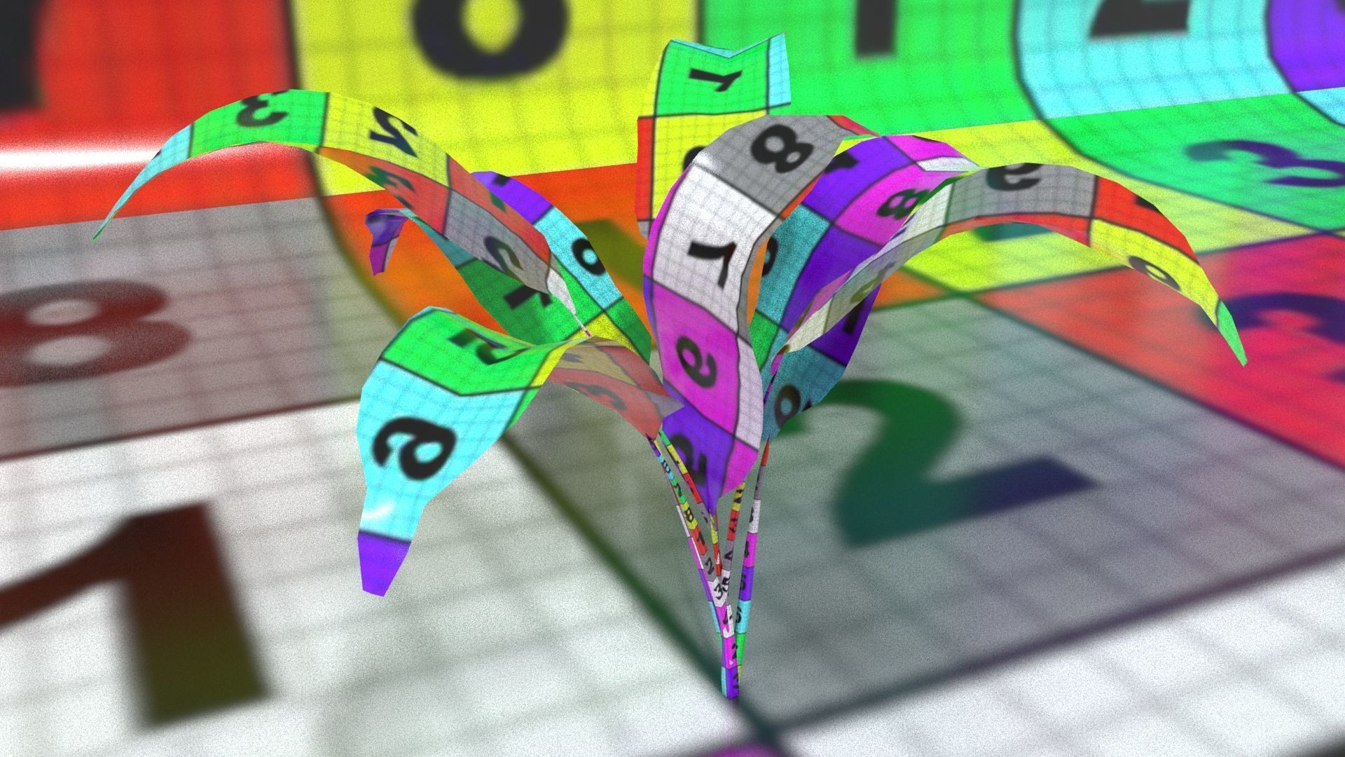 laos Vegetation Palm Leaf Aspidistra elatior Low-poly 3D model_11