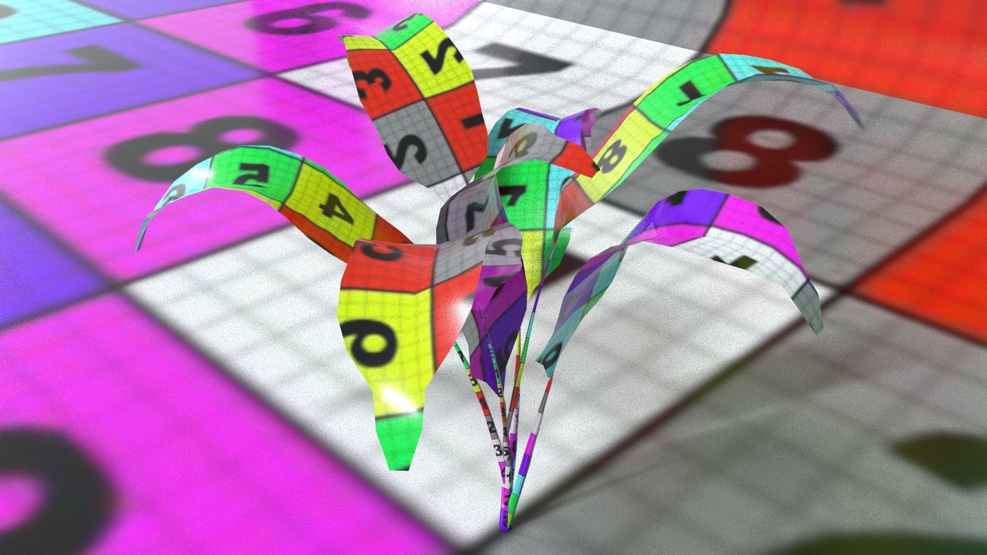 laos Vegetation Palm Leaf Aspidistra elatior Low-poly 3D model_12