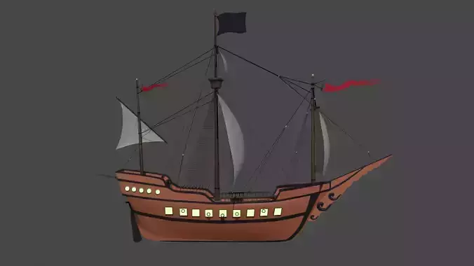LowPoly Pirateship
