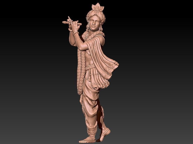 Krishna JI Idol 3D print model_2