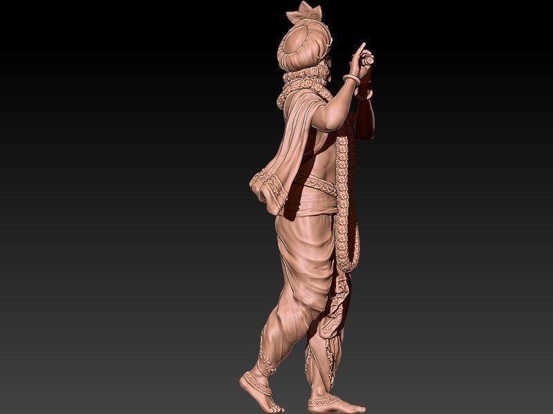 Krishna JI Idol 3D print model_3