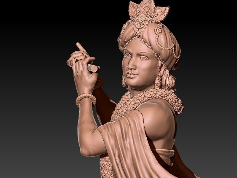 Krishna JI Idol 3D print model_6