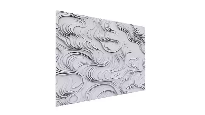 modern panel wall decor set wall relief mural CNC 68 