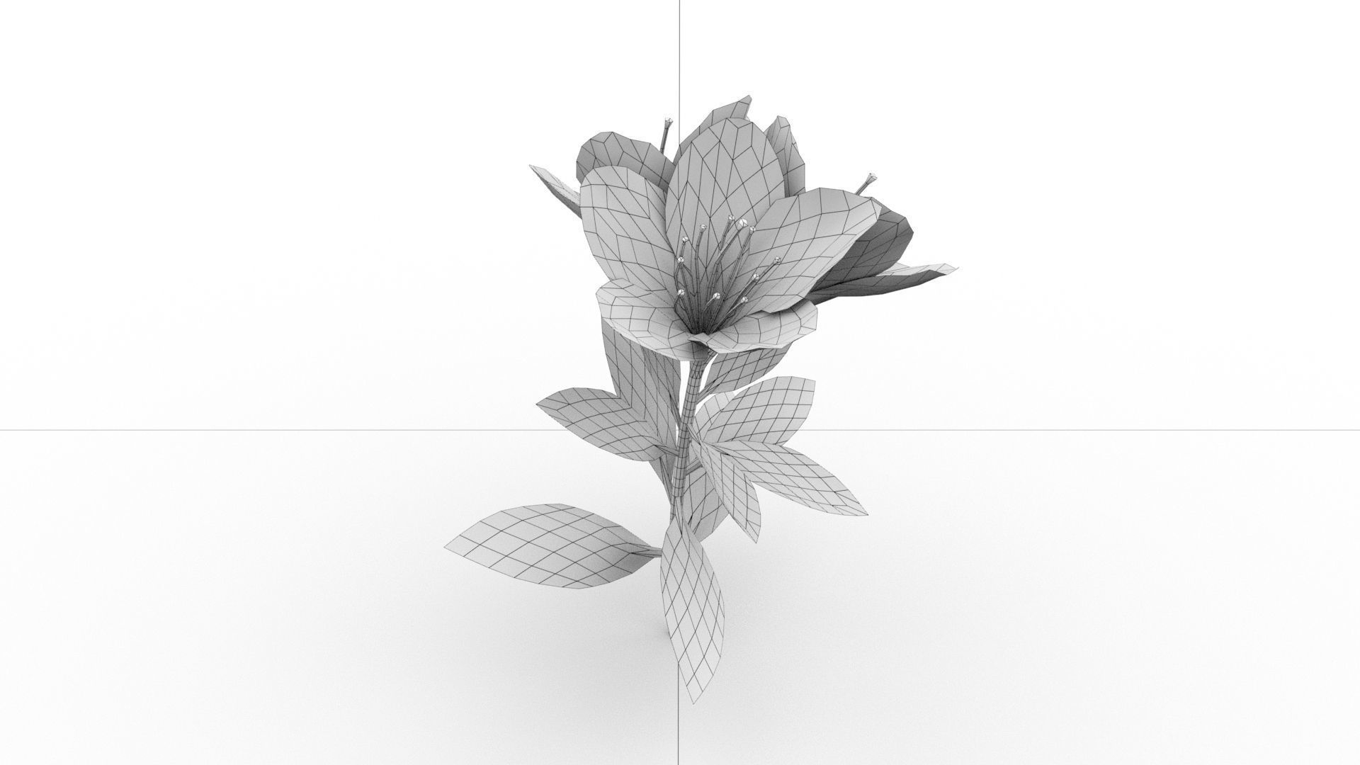 laos Vegetation Azalea Low-poly 3D model_8