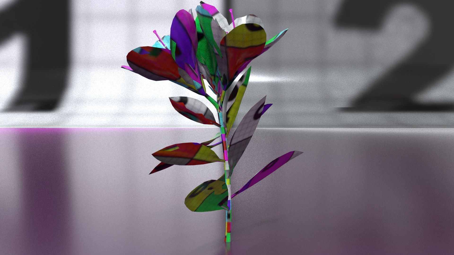 laos Vegetation Azalea Low-poly 3D model_10