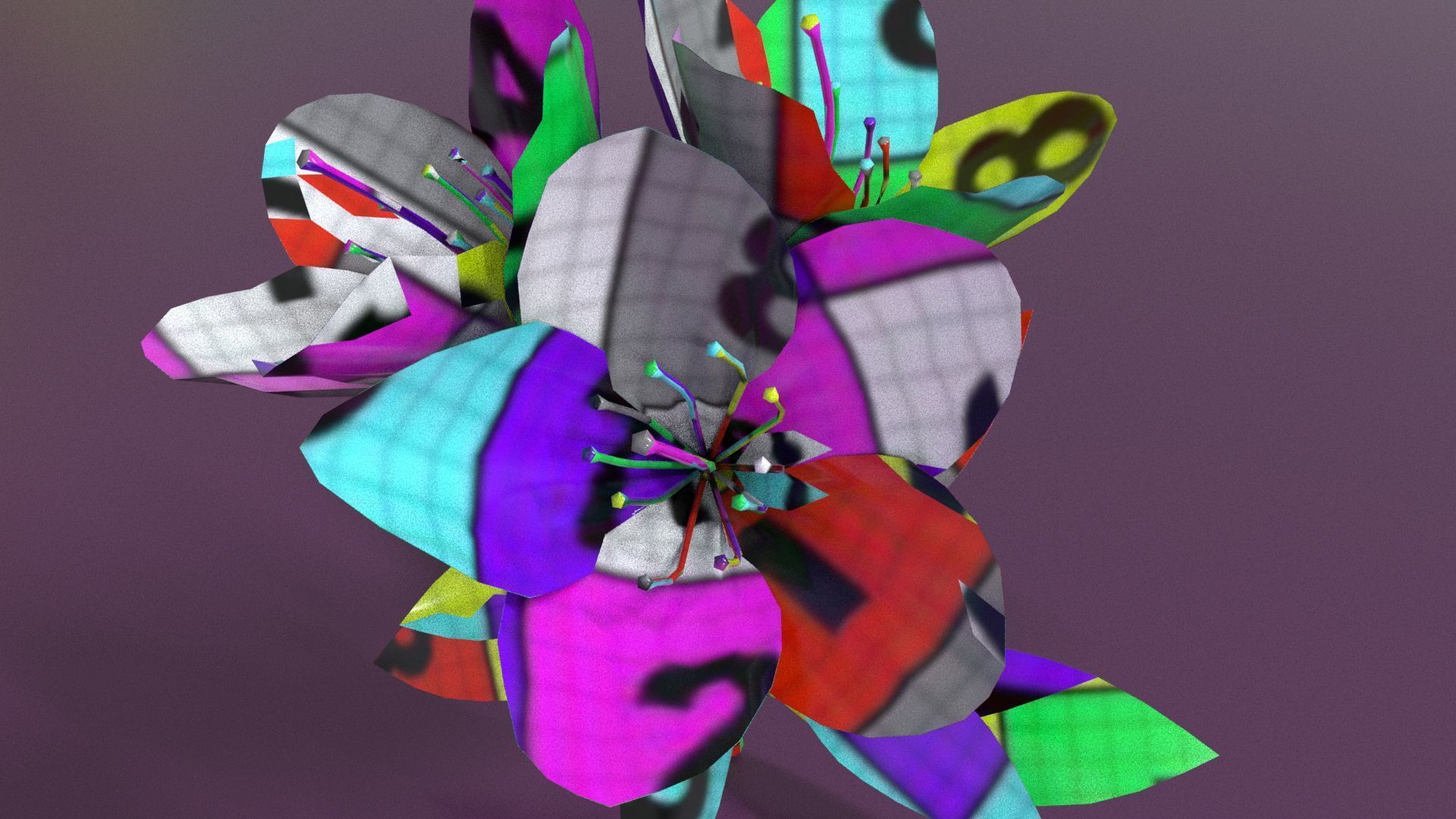 laos Vegetation Azalea Low-poly 3D model_14