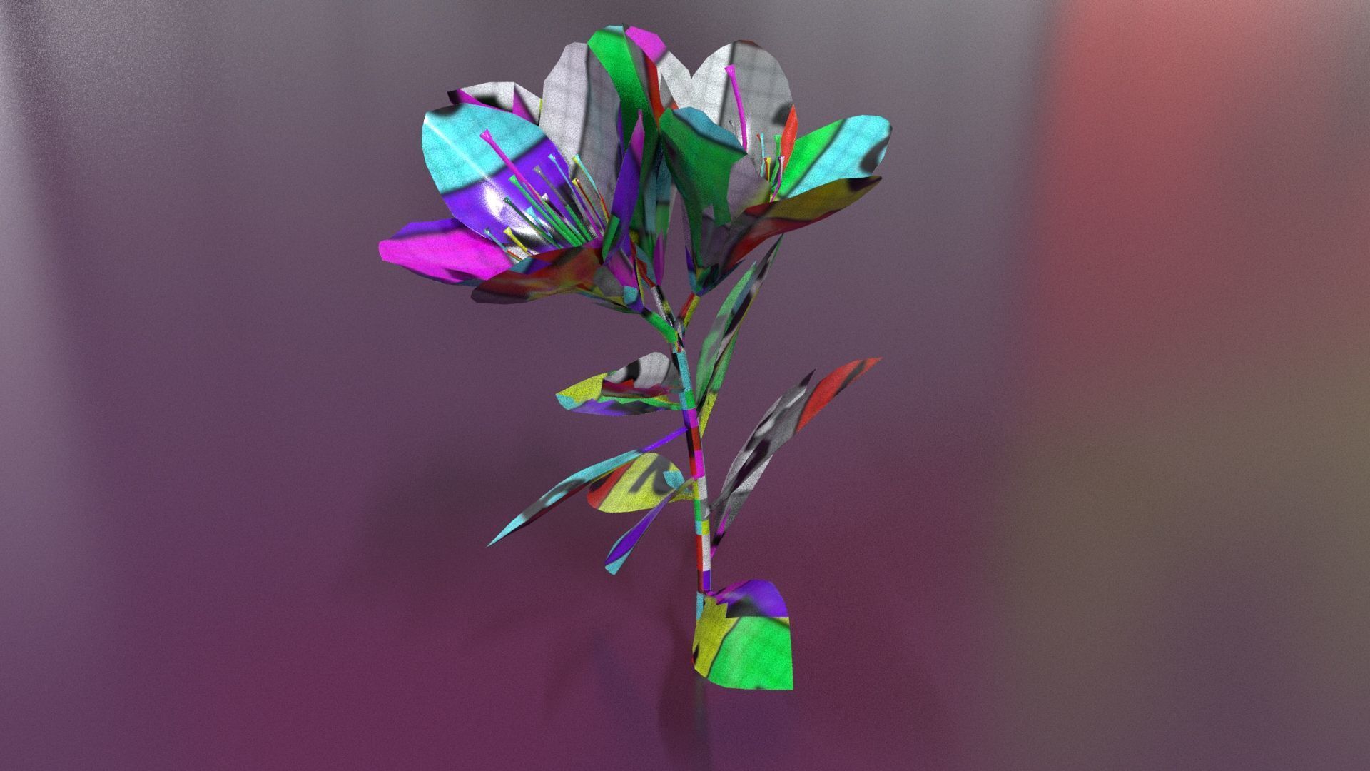laos Vegetation Azalea Low-poly 3D model_11