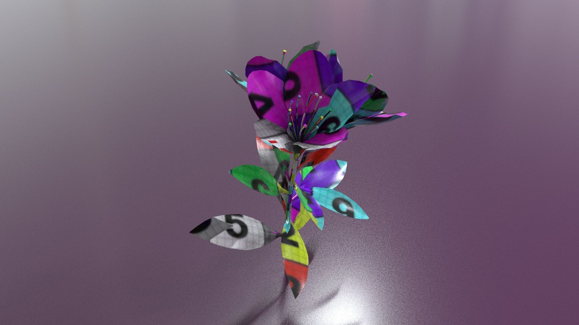 laos Vegetation Azalea Low-poly 3D model_13