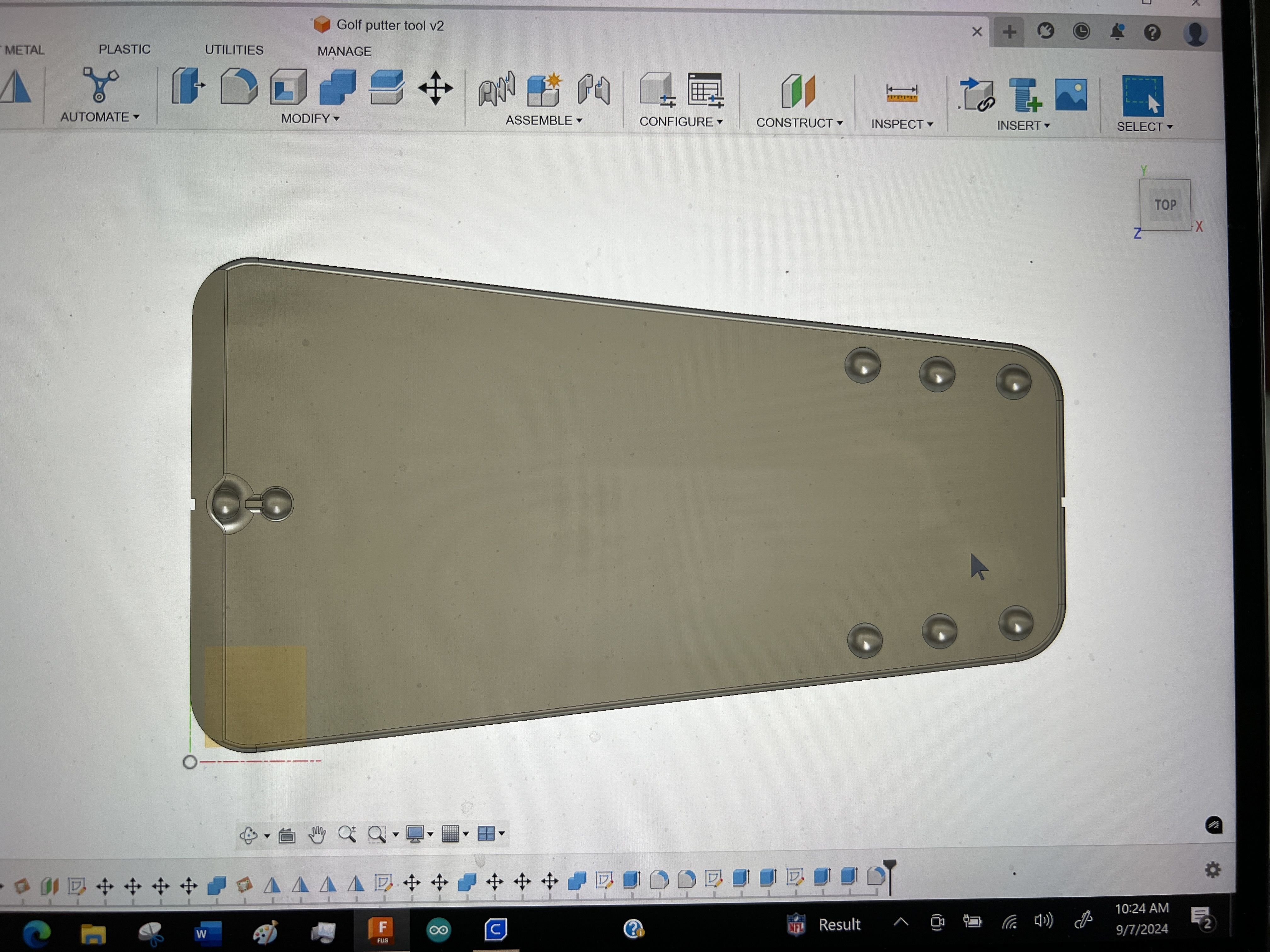 Golf Putting Trainer 3D print model_2
