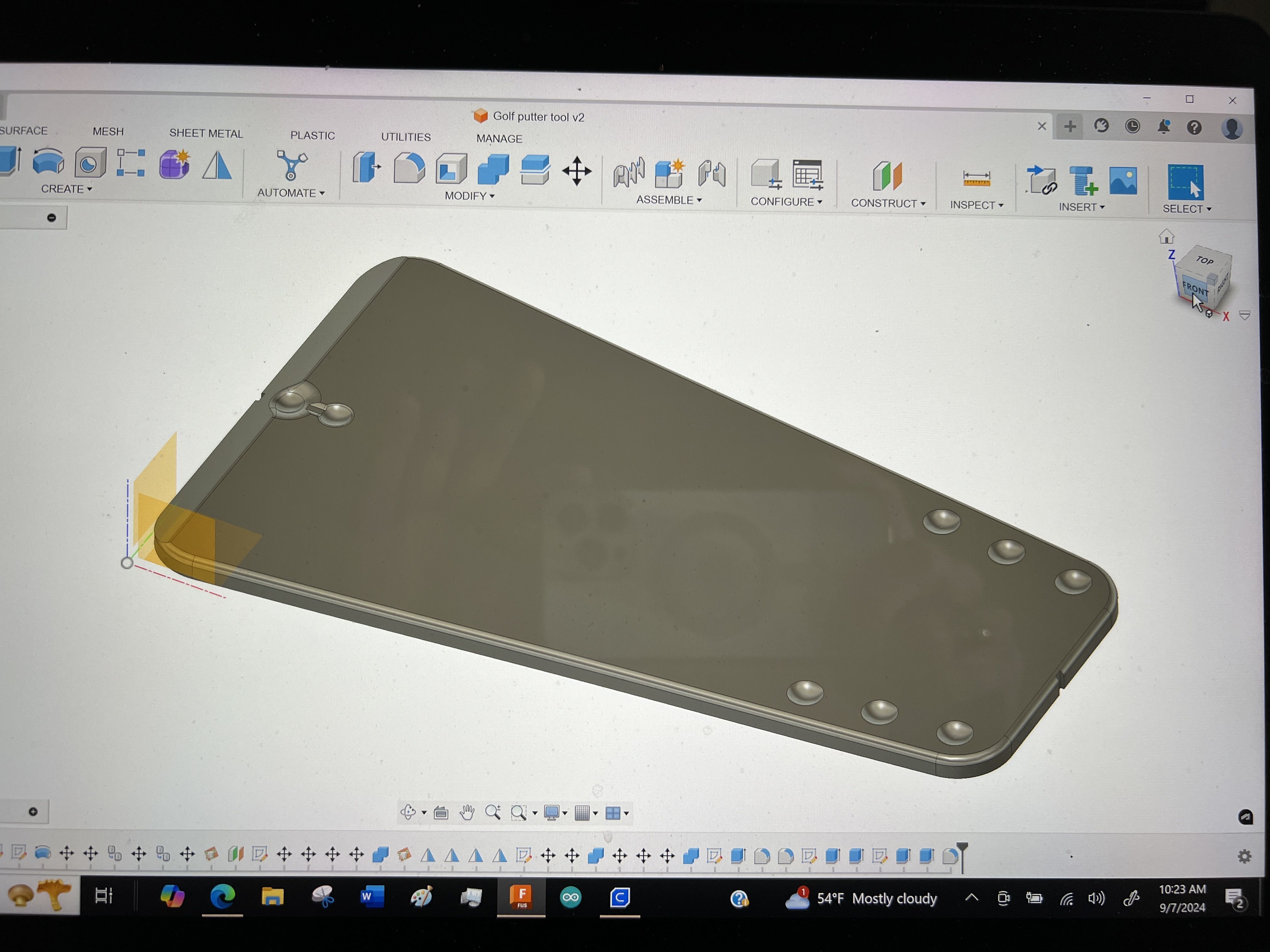 Golf Putting Trainer 3D print model_1