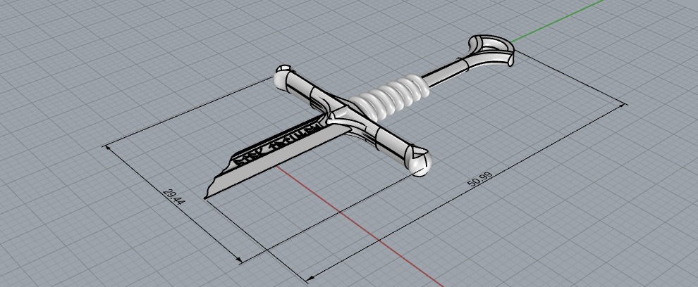 lord of the rings sword 3D print model_6
