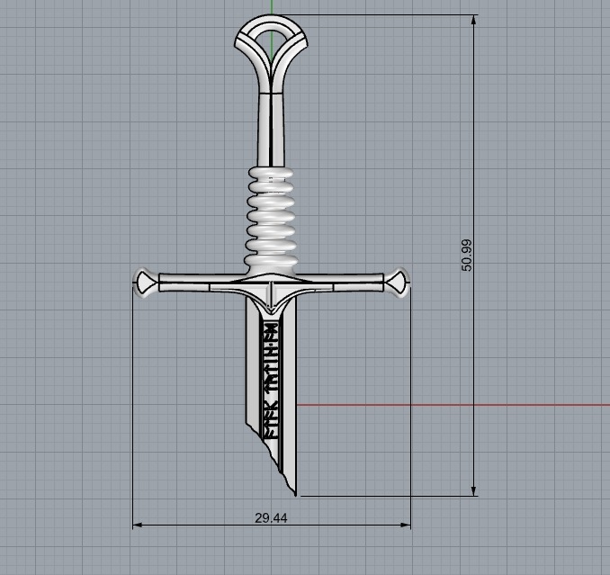 lord of the rings sword 3D print model_1