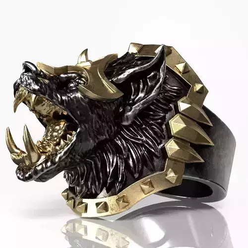 Armored Bat Ring 3D print model