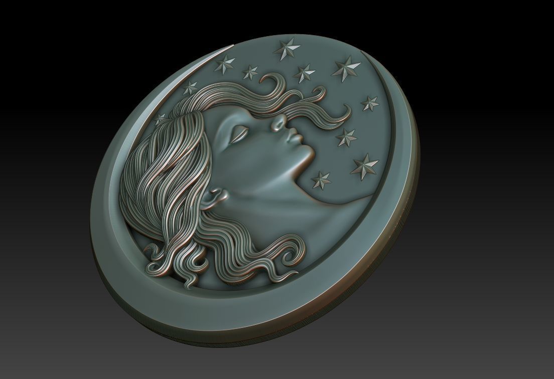 Moongirl 3D print model_7