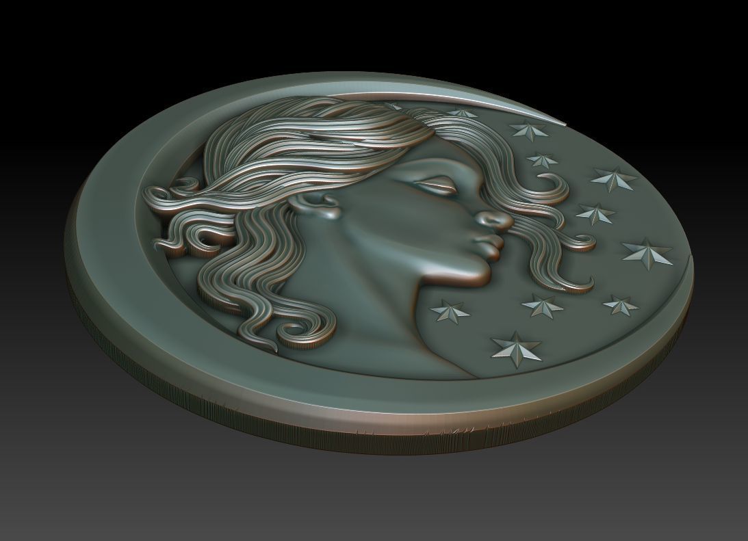 Moongirl 3D print model_1