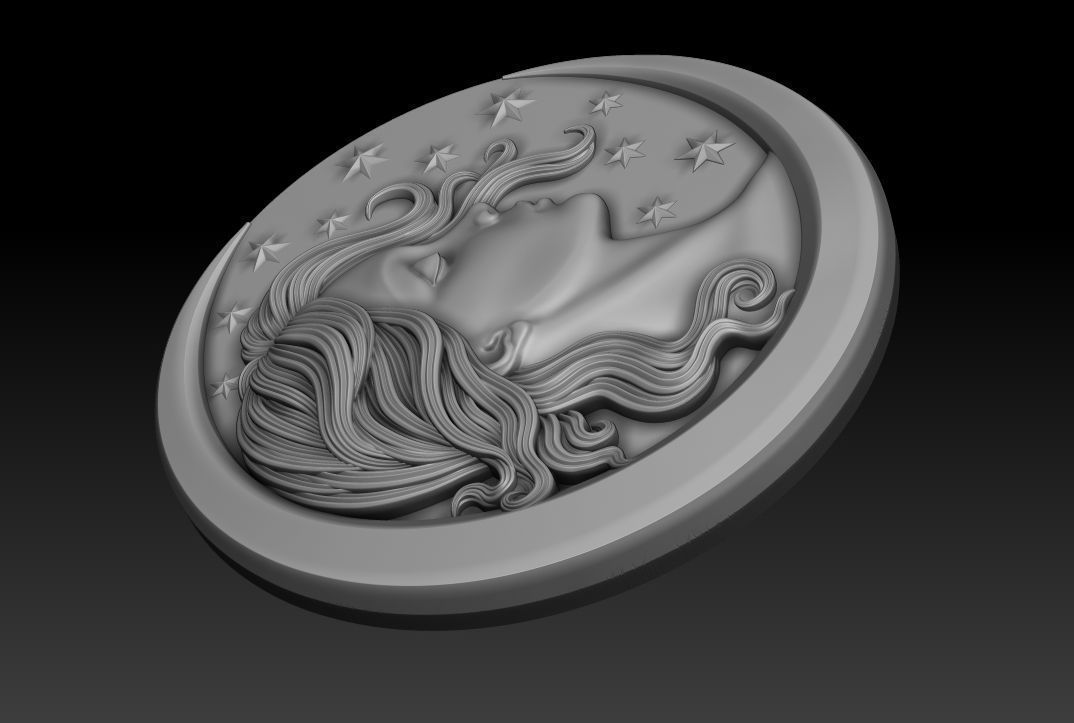 Moongirl 3D print model_13