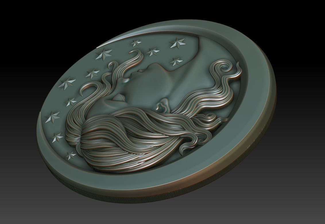 Moongirl 3D print model_3