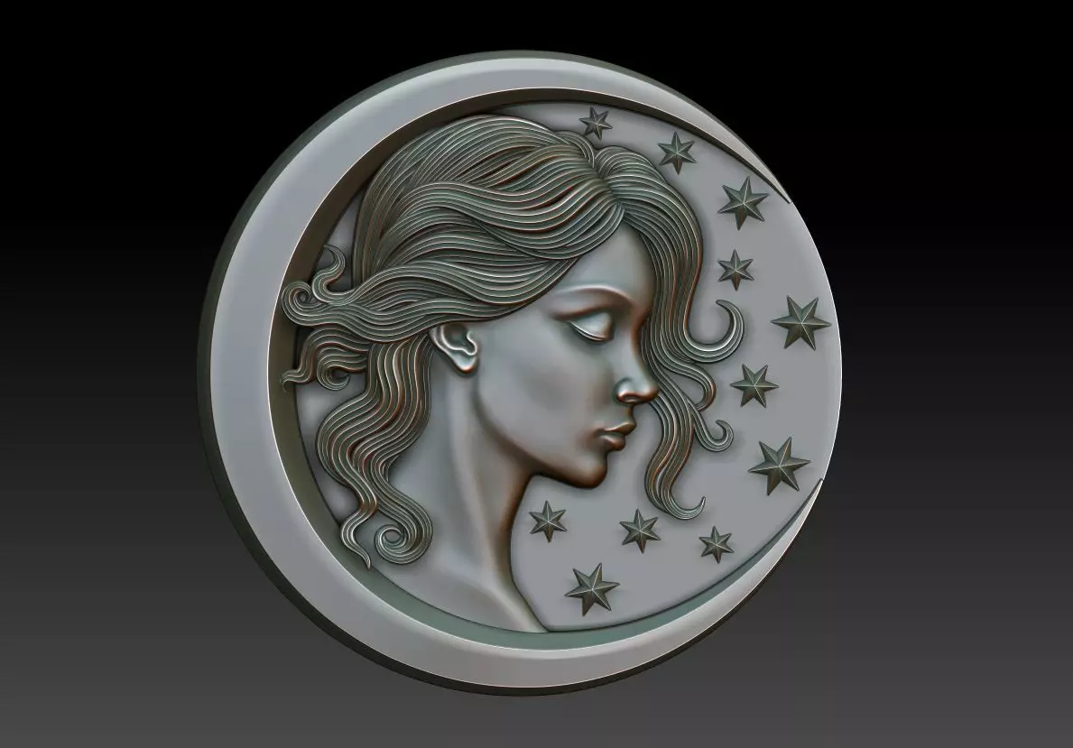 Moongirl 3D print model_0