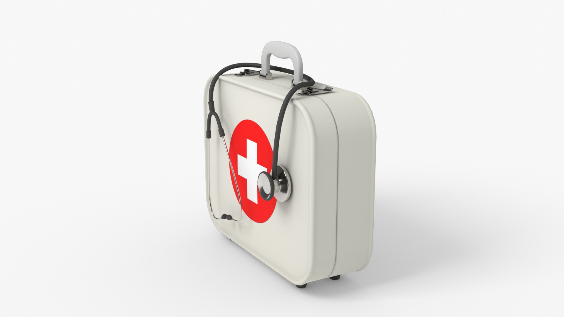 Medical Bag Low-poly 3D model_2