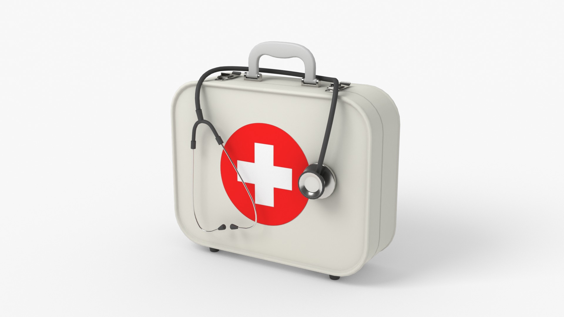 Medical Bag Low-poly 3D model_1