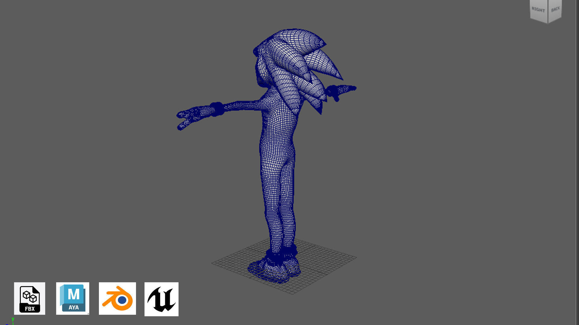 SHIN Sonic Zombie Version 3D Model 3D model_4