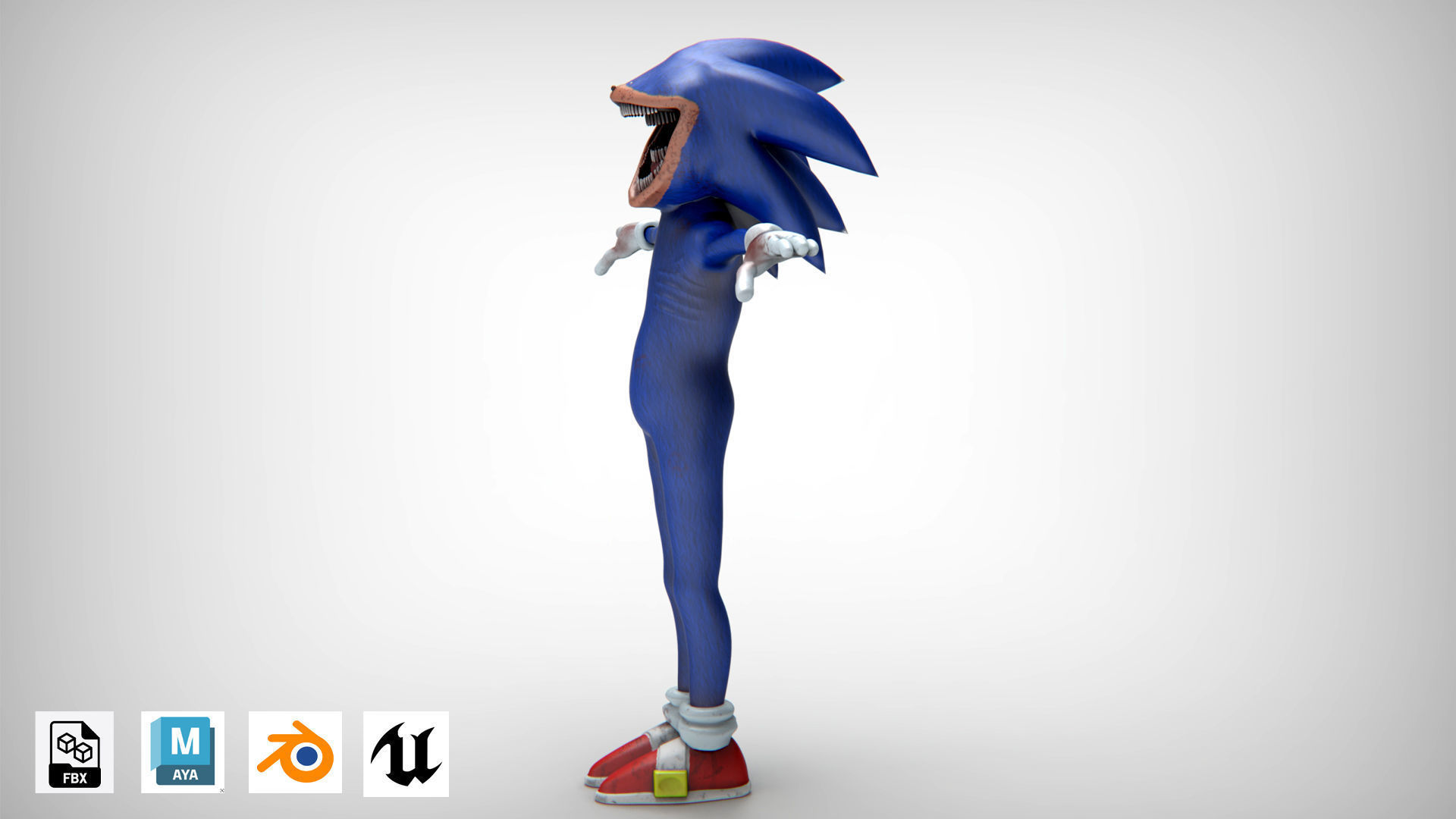 SHIN Sonic Zombie Version 3D Model 3D model_2