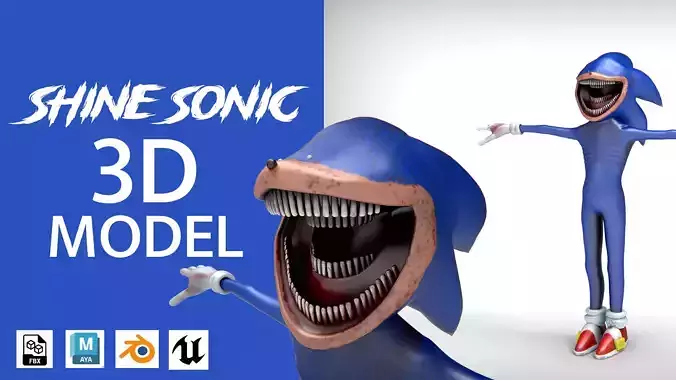 SHIN Sonic Zombie Version 3D Model